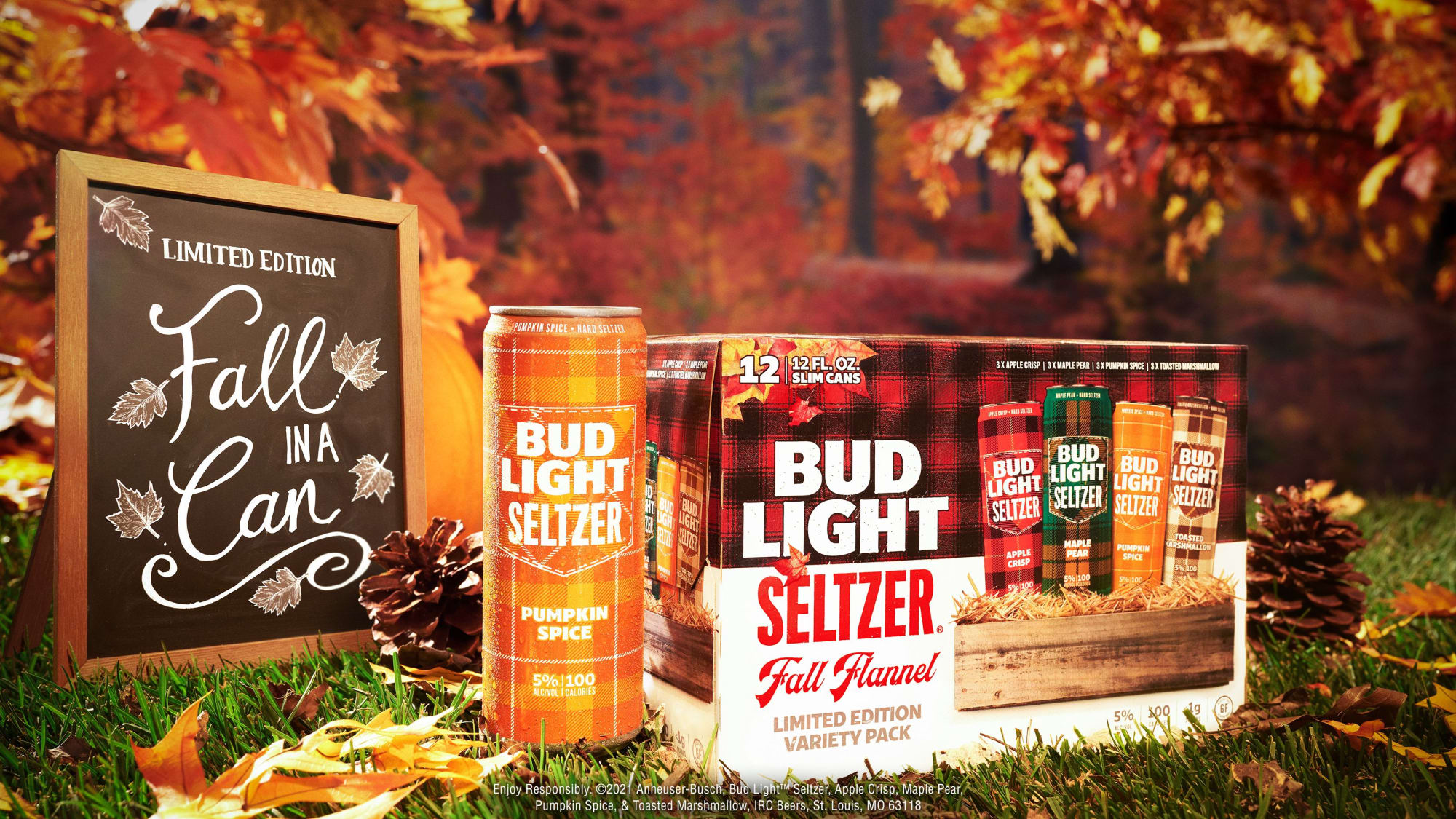 Bud Light Seltzer Fall Flannel Variety pack is spicing up fall cocktail