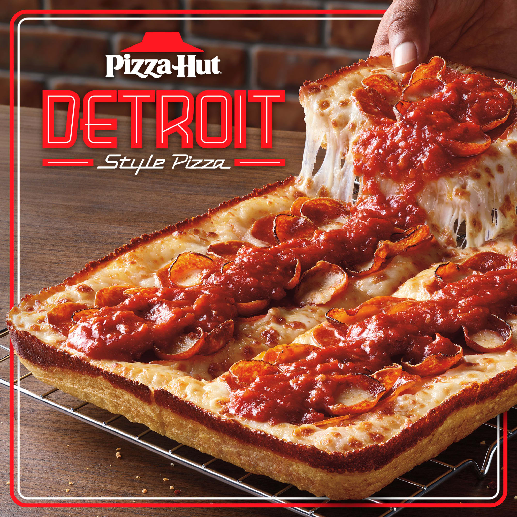 The return of the Pizza Hut Detroit Style Pizza holds this special