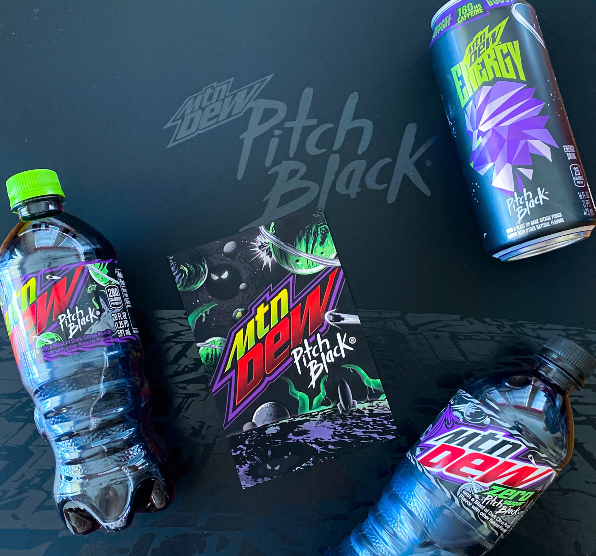 MTN DEW Pitch Black quenches the first for the darker side of citrus