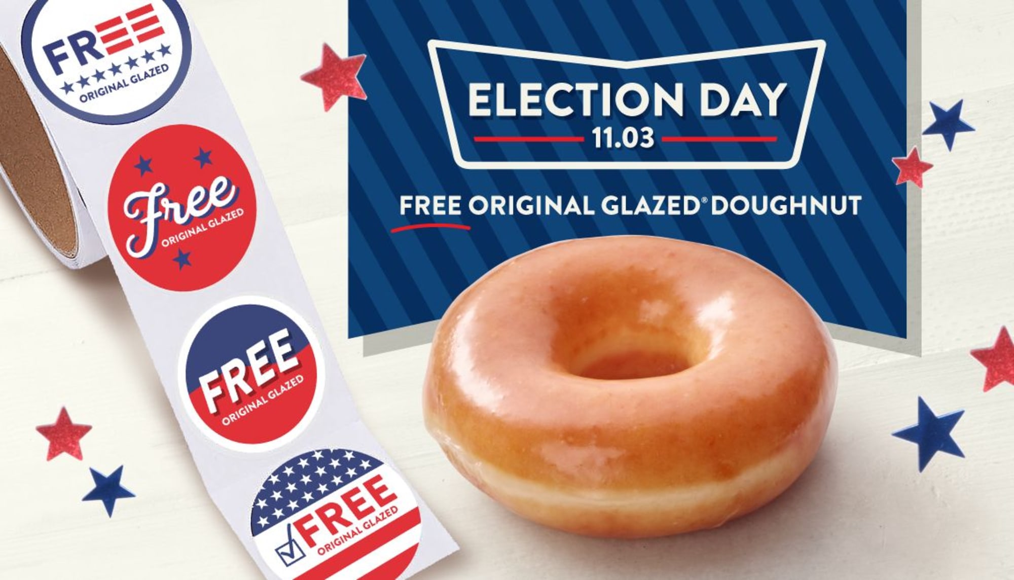 Krispy Kreme is adding a bit of sweetness to Election Day
