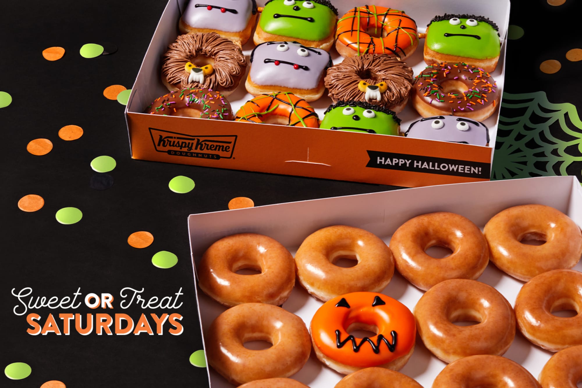 Krispy Kreme celebrating Halloween with 1 dozens and spooky doughnut