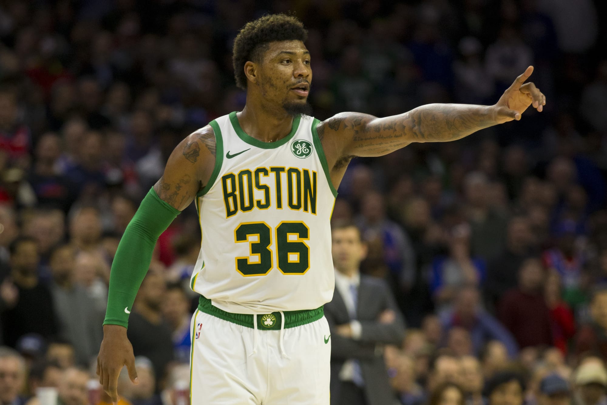 5. Marcus Smart's Blue Hair Causes Stir Among NBA Players - wide 4