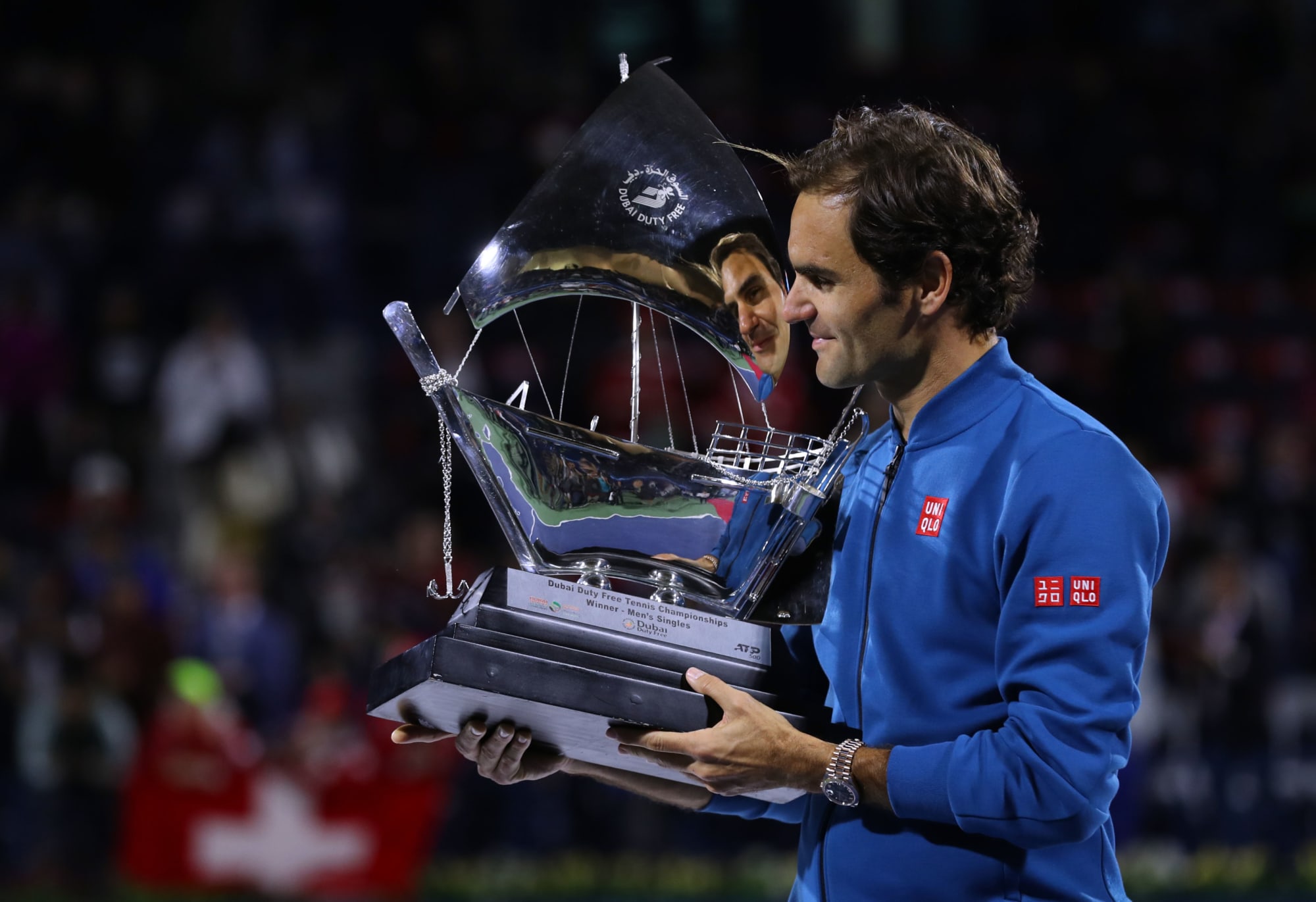 Dubai Tennis Championships Roger Federer Notches Title Number 100