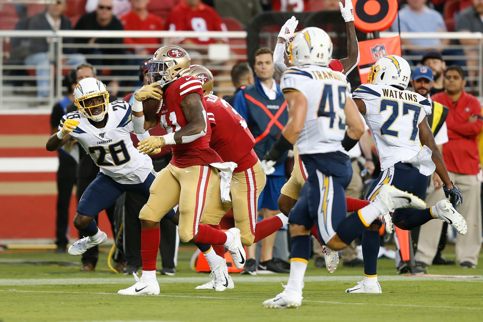 49ers game today 49ers vs. Chargers injury report, spread, over/under