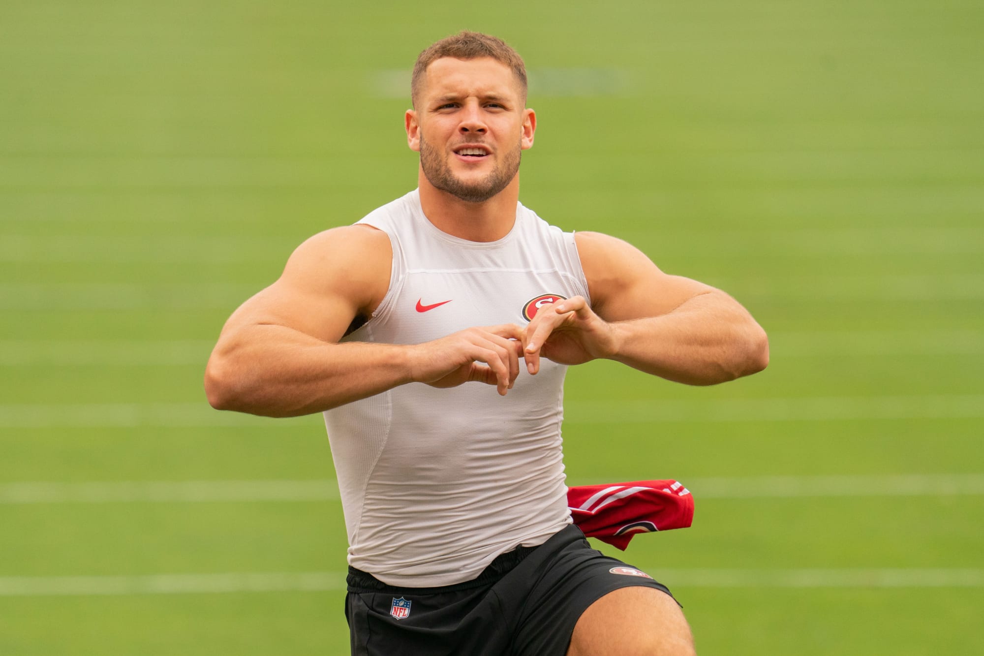 49ers news Nick Bosa shows off recovery, expected back soon