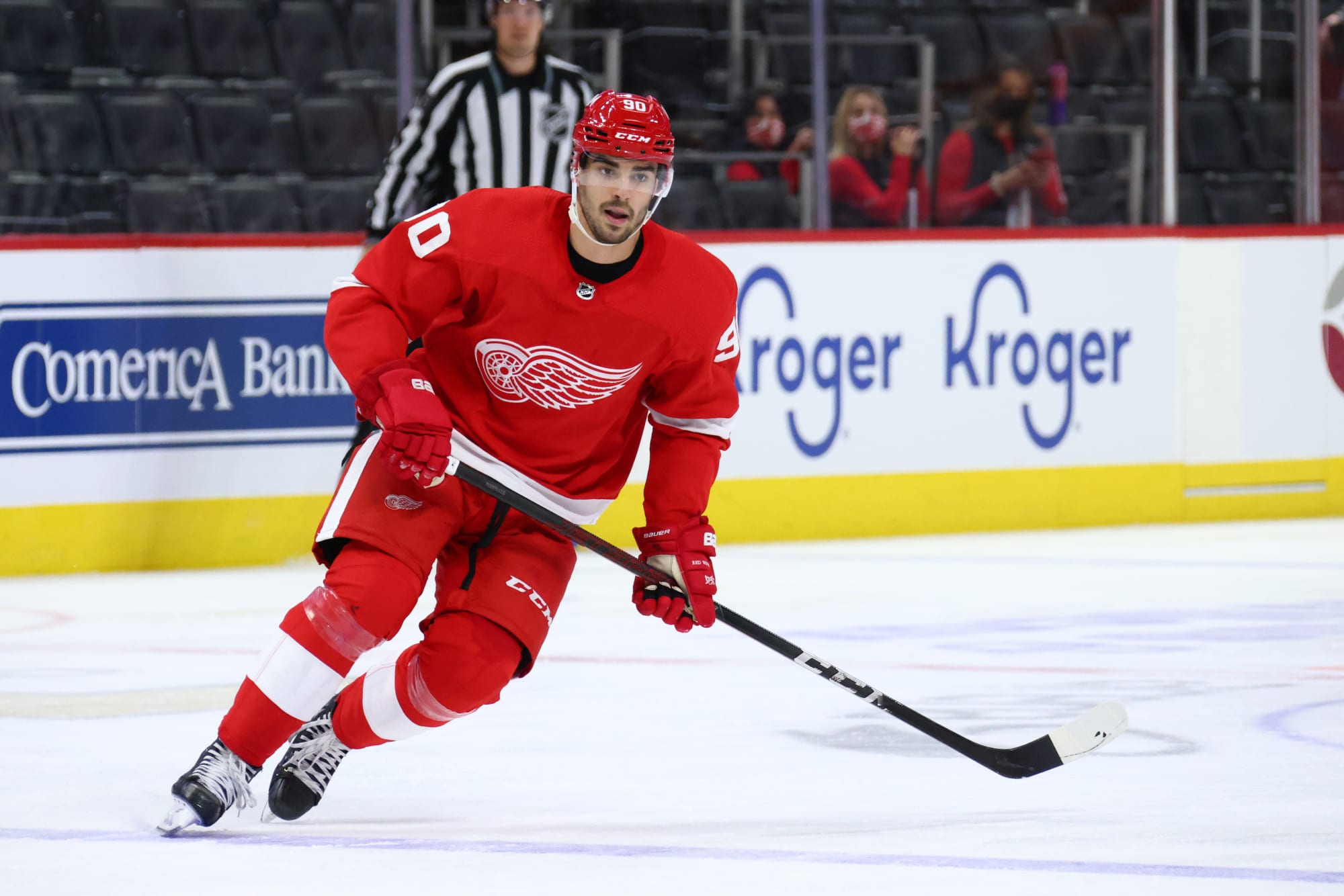 Red Wings the Battle for Center at Training Camp