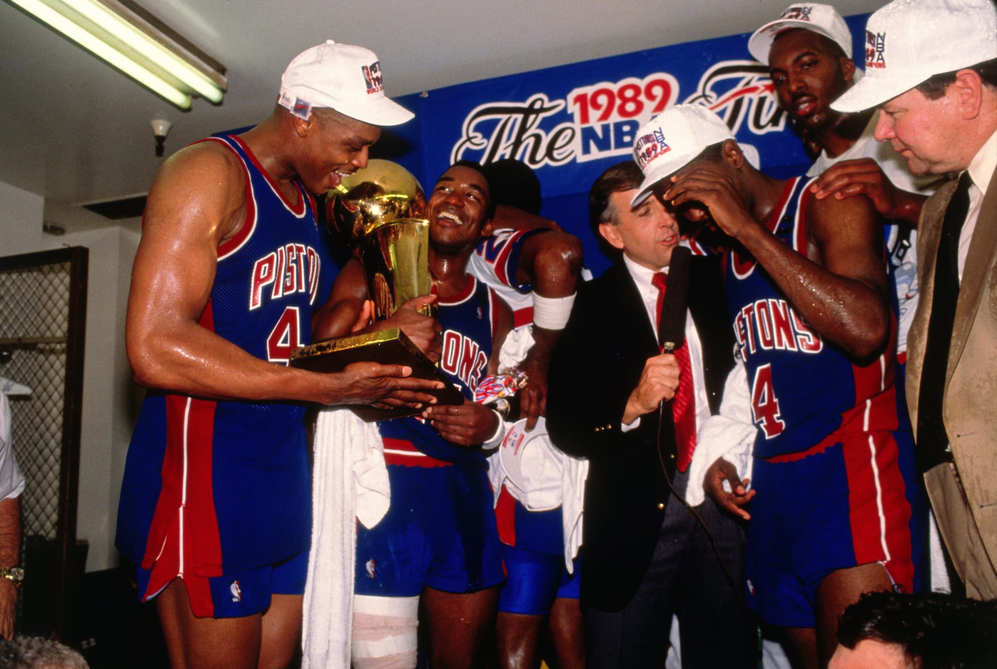 On this day in 1989 The Detroit Pistons win their first championship