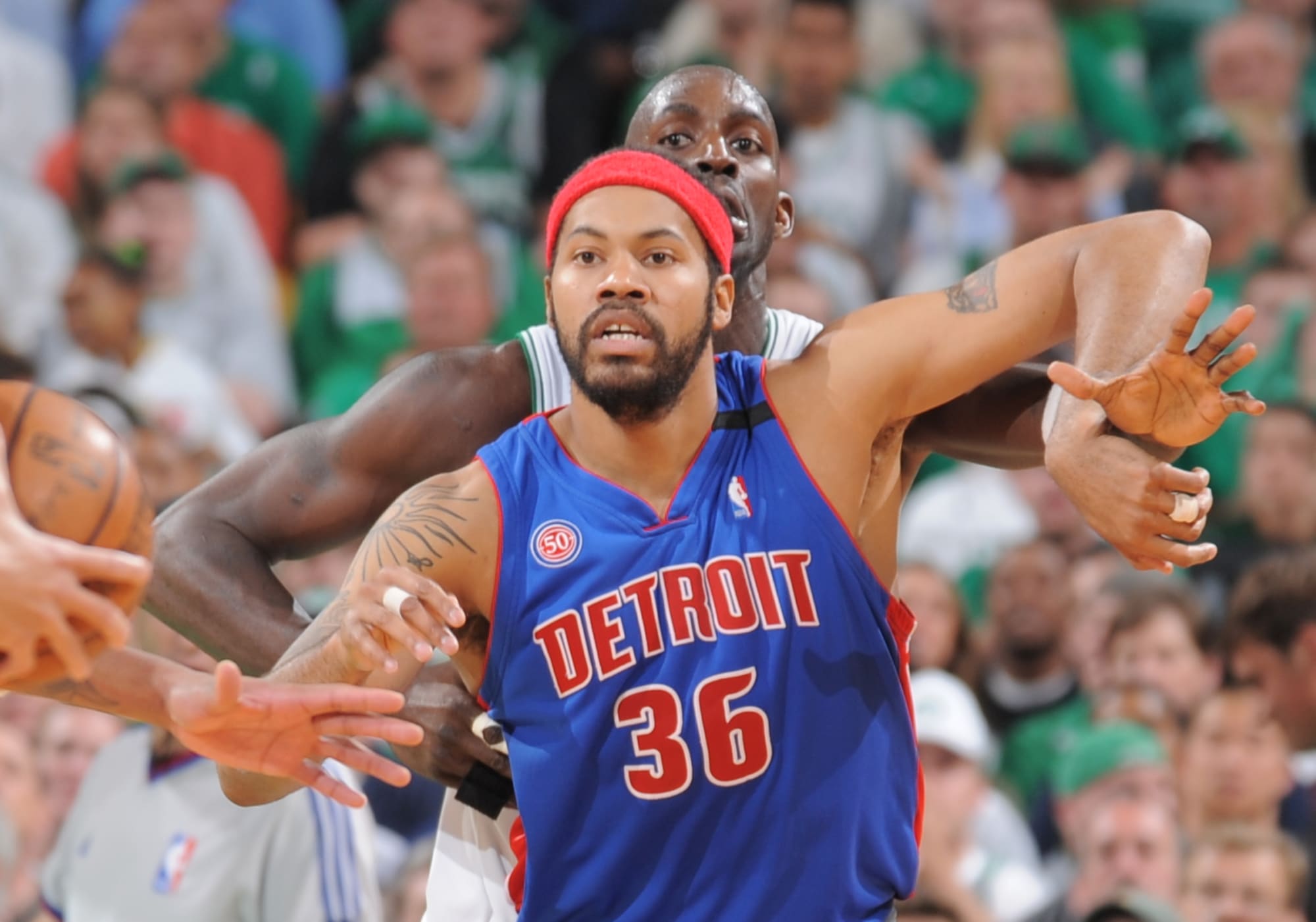 Rasheed Wallace with his ring