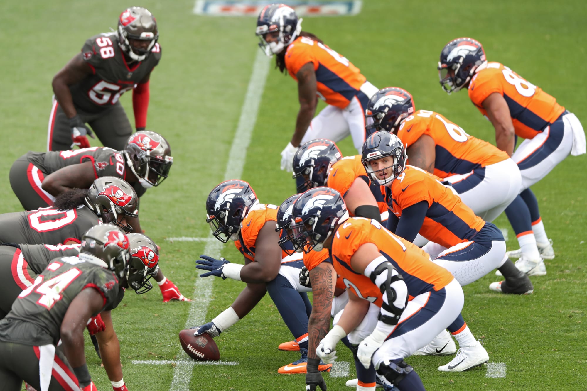 Denver Broncos Offensive line looks invisible in loss to Bucs
