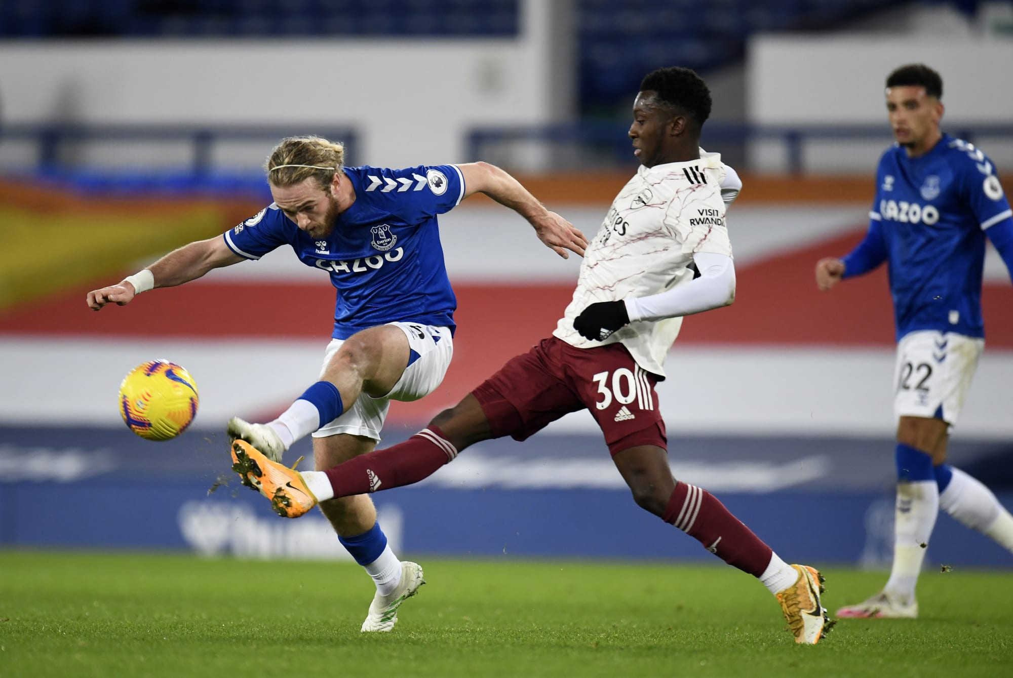 Tom Davies has perhaps his last chance at Everton with Allan injury