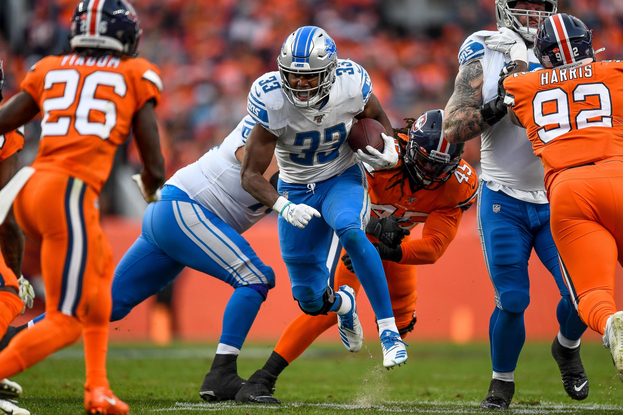 Can the Detroit Lions current running backs break this record?