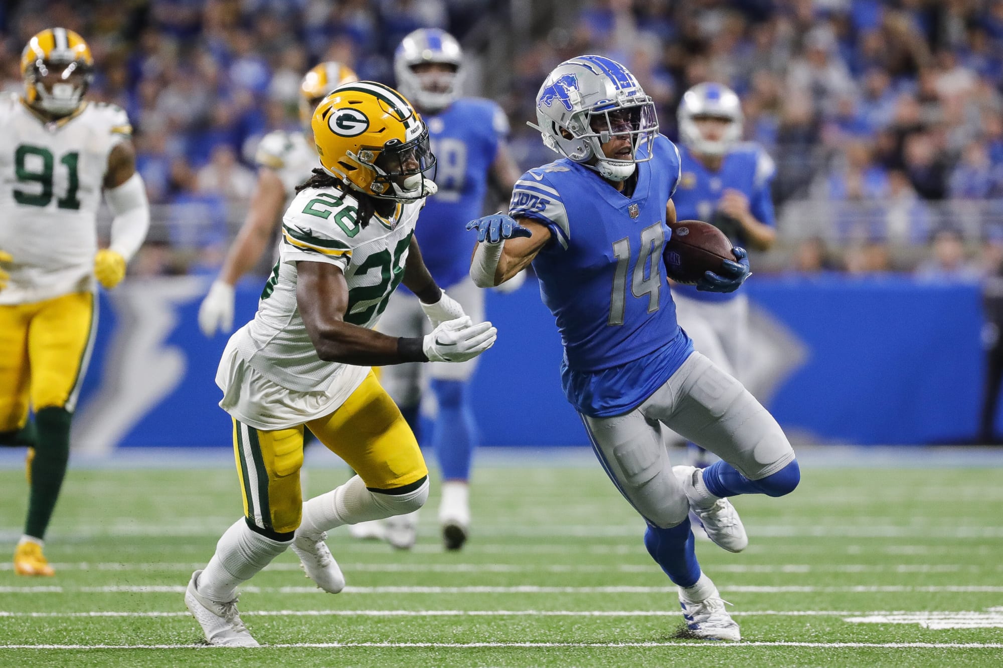 Lions wide receiver AmonRa St. Brown in prime rebound spot for fantasy