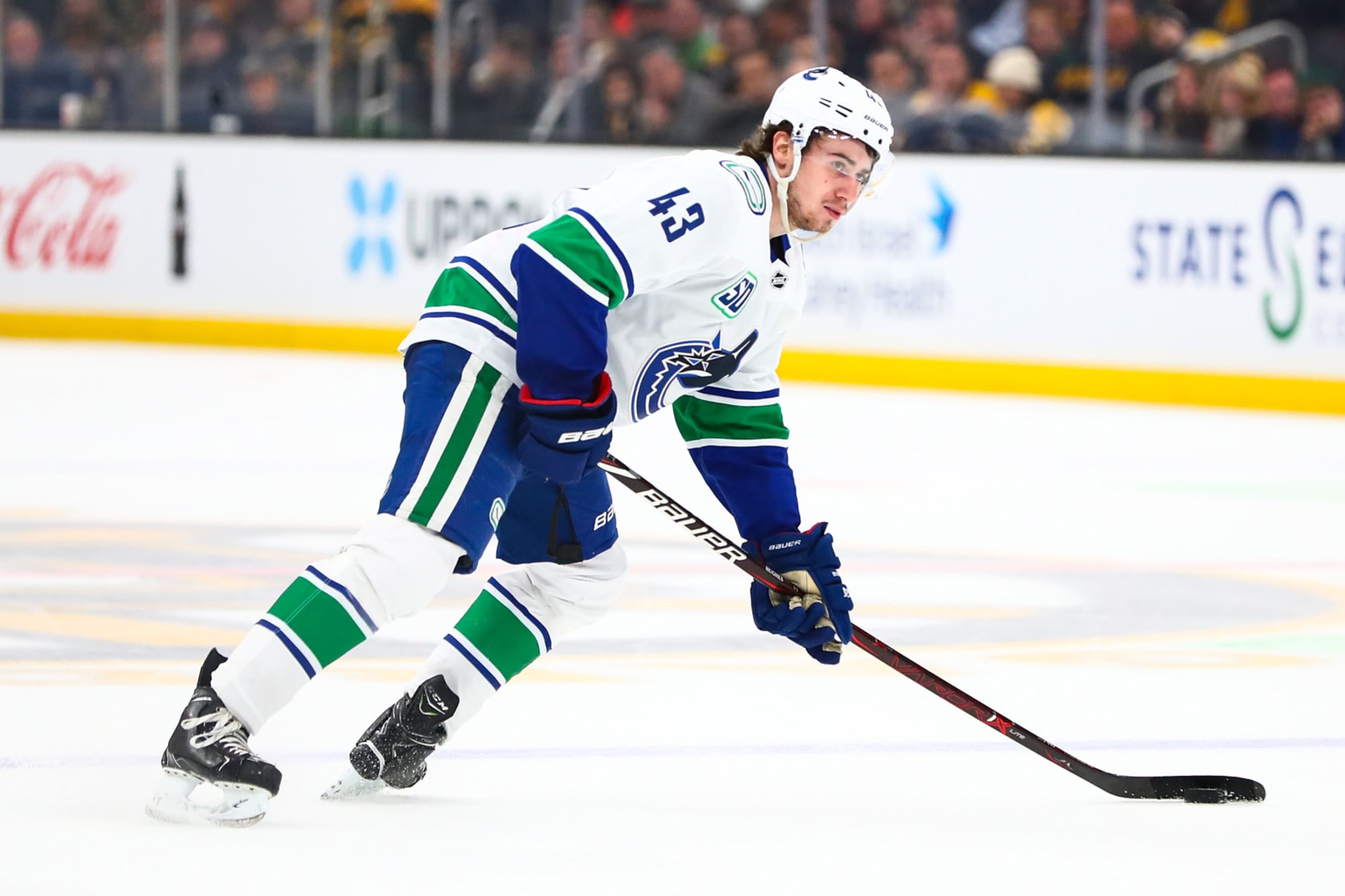 Canucks Quinn Hughes is leading all NHL defencemen in points right now
