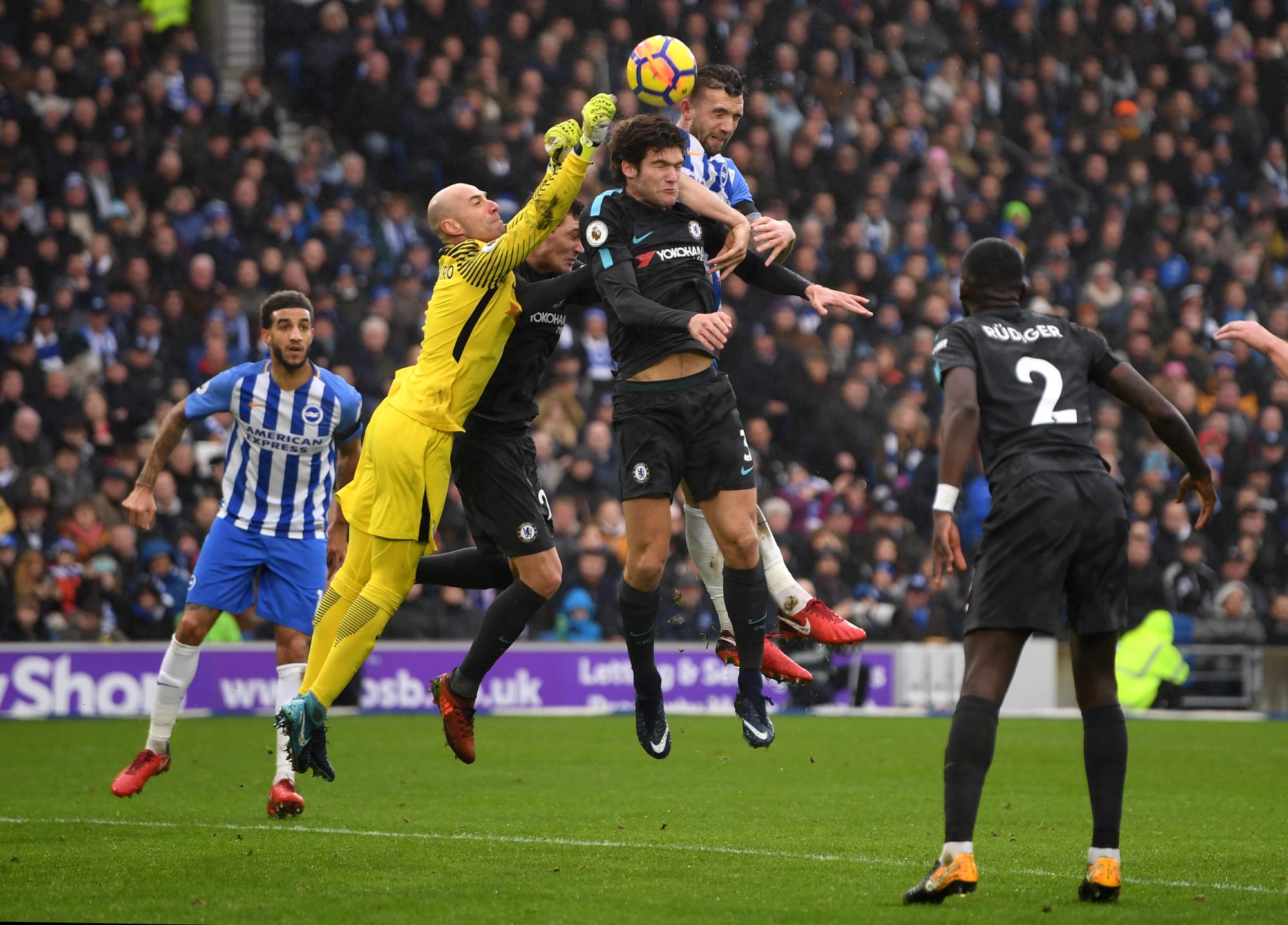 Chelsea: Willy Caballero's controlled chaos vital in Brighton win
