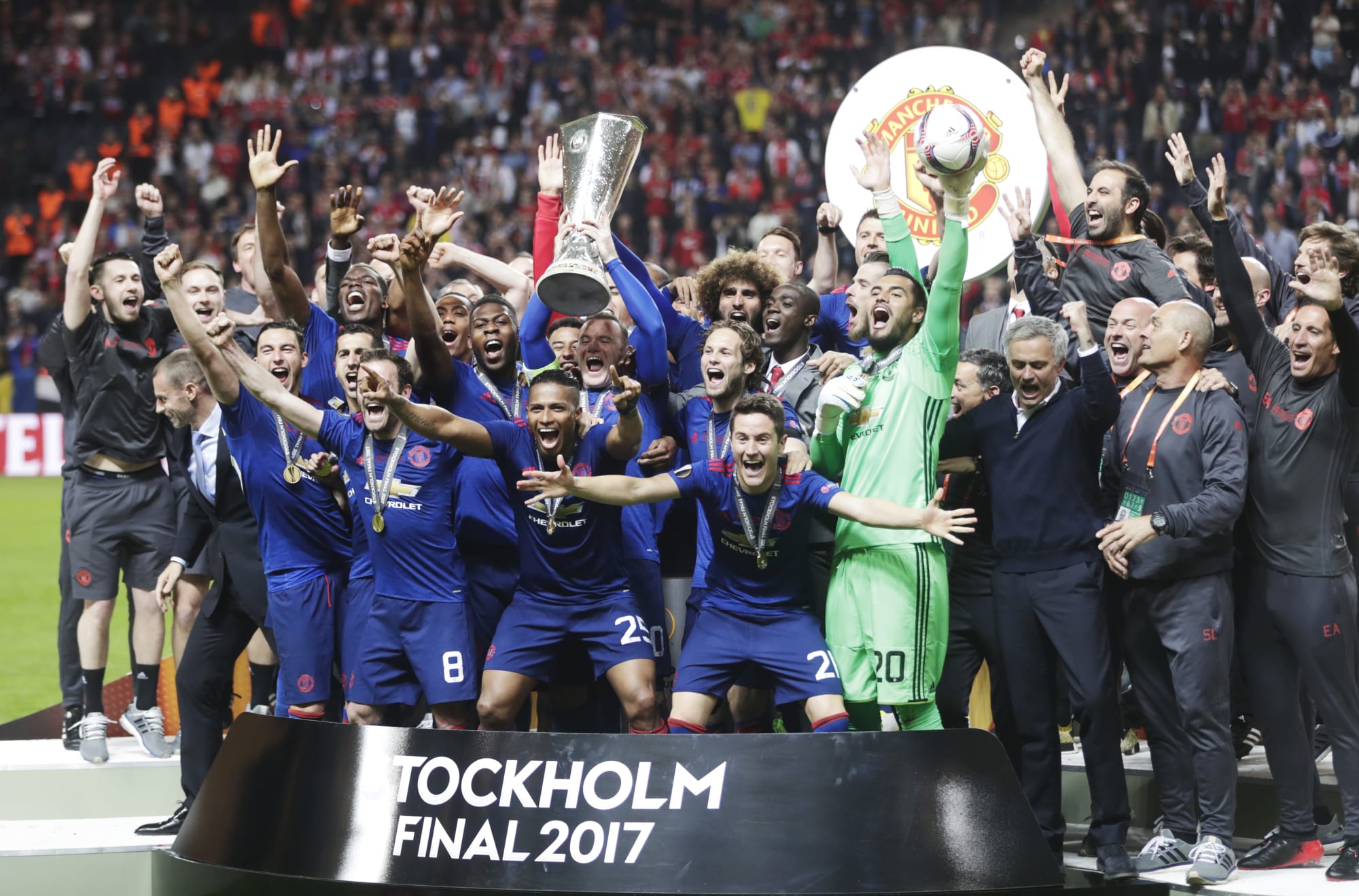 Manchester United win the Europa League to secure a Champions League place