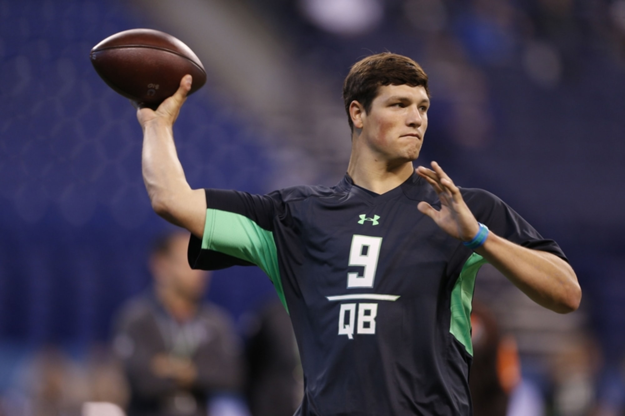 Christian Hackenberg struggles, meets with Texans at combine