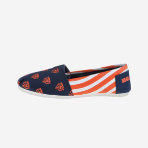 Chicago Bears Womens Stripe Canvas Shoe - L