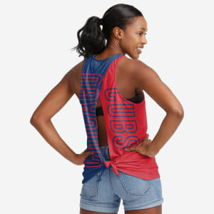 Chicago Cubs Womens Tie-Breaker Sleeveless Top - L