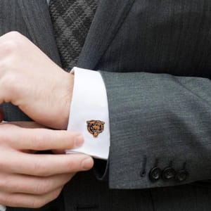 Chicago Bears Silver-Plated Team Logo Cufflinks