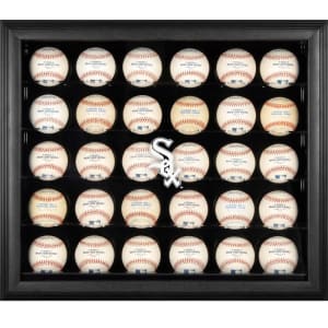 Chicago White Sox Fanatics Authentic Logo Black Framed 30-Ball Display Case