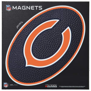 Chicago Bears Teamball 6" x 6" Oval Full Color Magnet