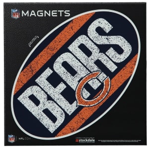 Chicago Bears Vintage 6" x 6" Oval Full Color Magnet