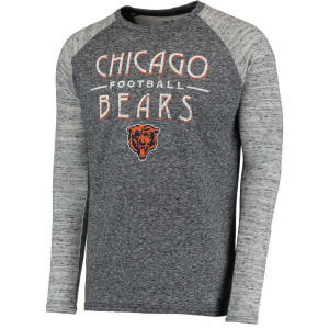 Chicago Bears Majestic Threads Conquest Double Face Thermal Long Sleeve T-Shirt - Navy