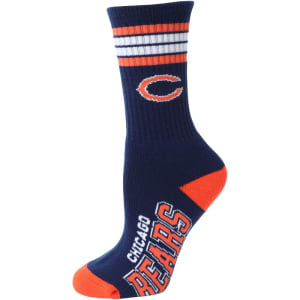 Chicago Bears For Bare Feet Women's Four Stripe Socks
