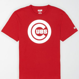 Tailgate Men's Chicago Cubs Reflective Graphic T-Shirt Red Beam XXL