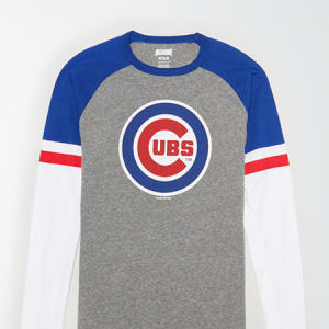 Tailgate Men's Chicago Cubs Baseball Shirt Gray Heather L