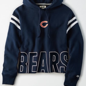 Tailgate Women's Chicago Bears Cropped Hoodie Basic Navy M