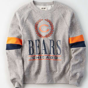 Tailgate Women's Chicago Bears Raglan Sweatshirt Gray Heather S