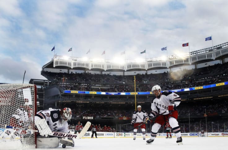 The scene: Yankee Stadium for Rangers-Devils NHL outdoor game