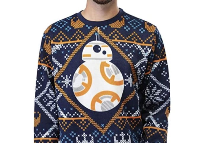 Ugly Novelty Gifts Xmas Jumper Official Star Wars Luke Skywalker Vs Darth Vader Christmas Jumpers for Men Or Women Unisex Knitted Sweater Design