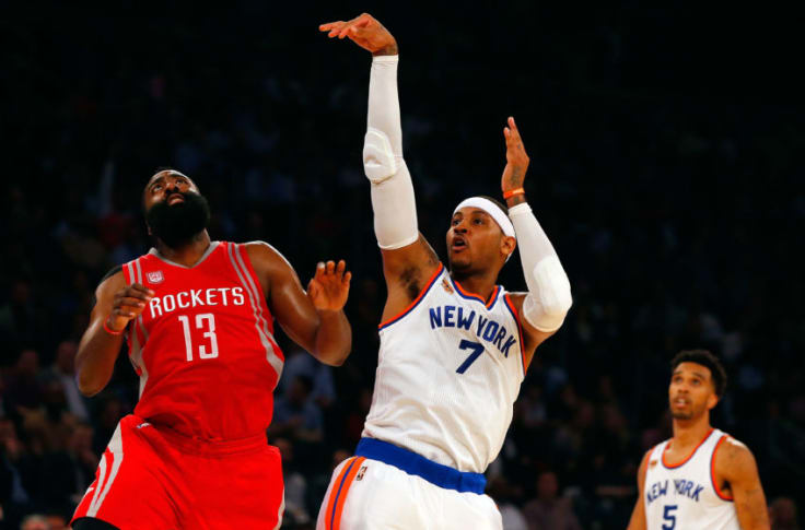 No Carmelo Anthony as Rockets face Knicks, and his next move is still to be  determined – New York Daily News