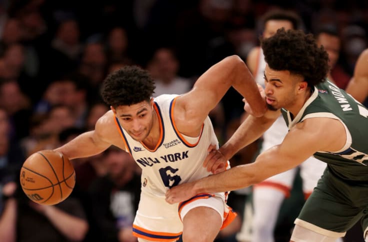 Knicks news: Quentin Grimes spotted working out during shootaround