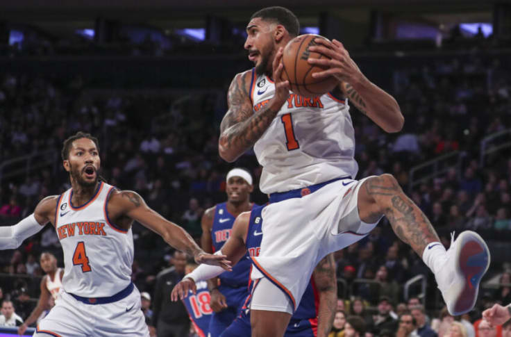 Obi Toppin New York Knicks Game-Used #1 White Jersey vs. Detroit Pistons on  November 29, 2022