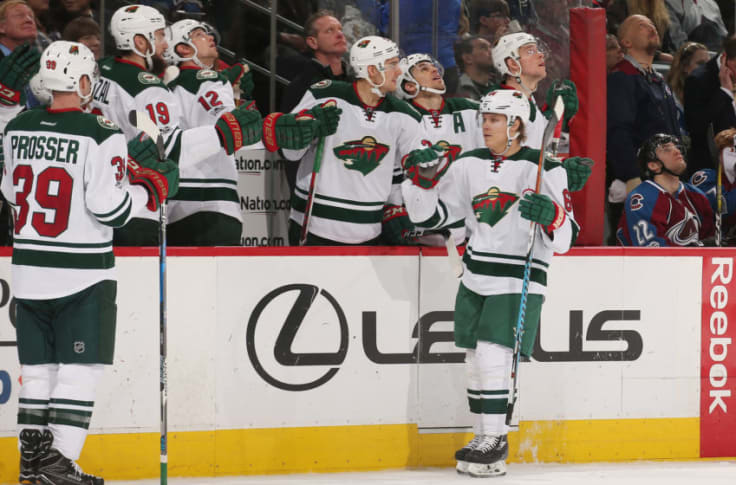 The Minnesota Wild's Zach Parise (11) after a goal in the first period  against the Vancouver Canucks at the Xcel Energy Center in St. Paul, Minn.,  on Tuesday, Dec. 17, 2013. (Photo