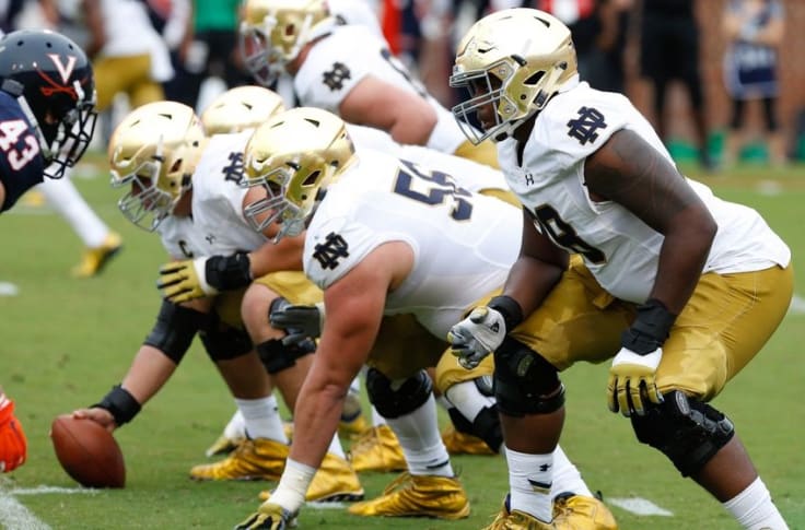 Notre Dame offensive line tops Pro Football Focus rankings