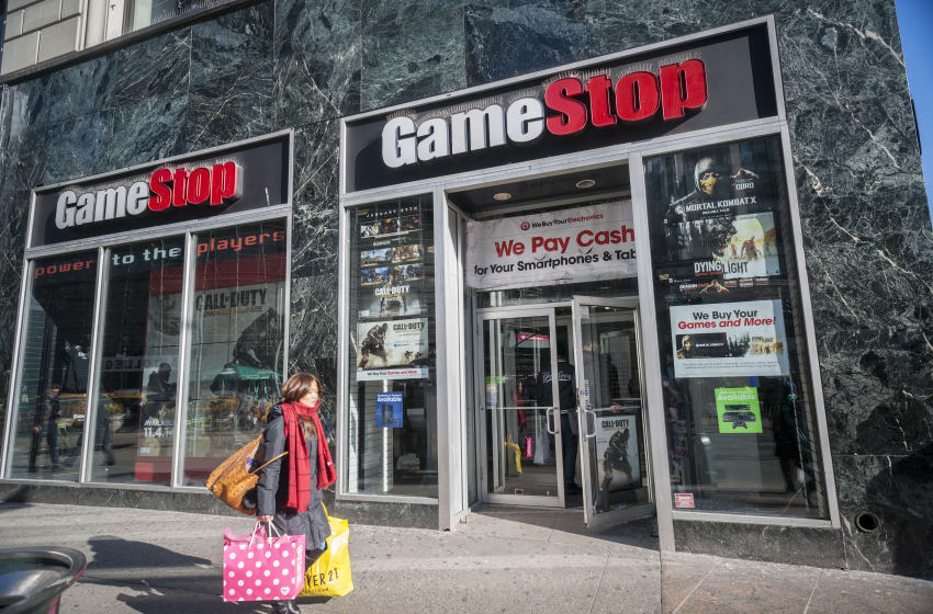 File image: A GameStop video game store in the Herald Square shopping district in New York. (Photo by Richard Levine/Corbis via Getty Images)
