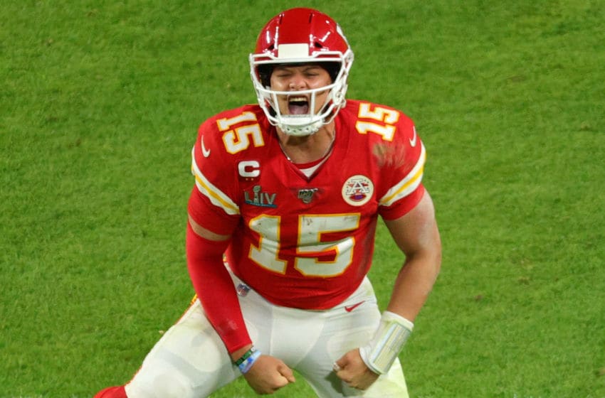Patrick Mahomes of the Kansas City Chiefs. (Photo by Mike Ehrmann/Getty Images)