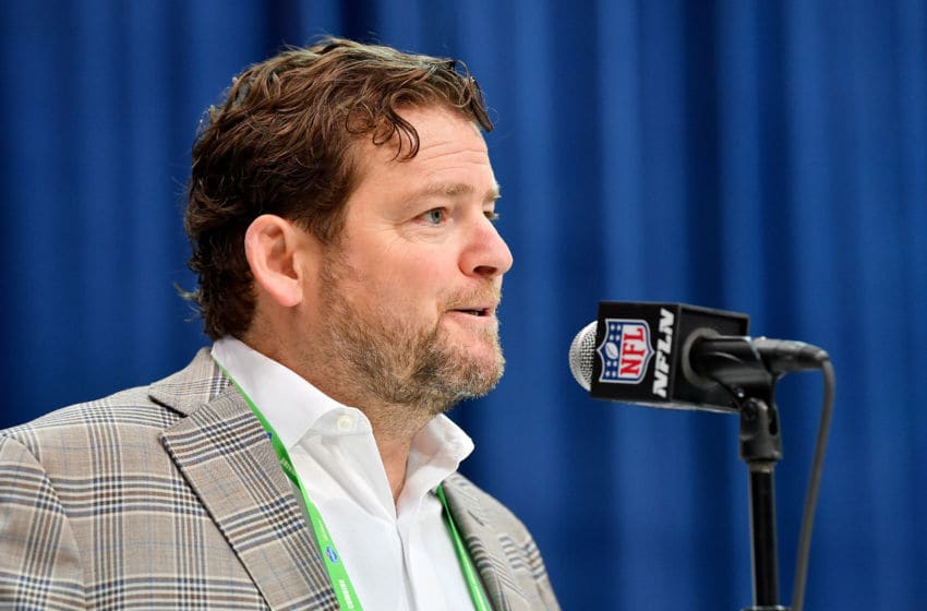 INDIANAPOLIS, INDIANA - FEBRUARY 25: General Manager John Schneider of the Seattle Seahawks (Photo by Alika Jenner/Getty Images)