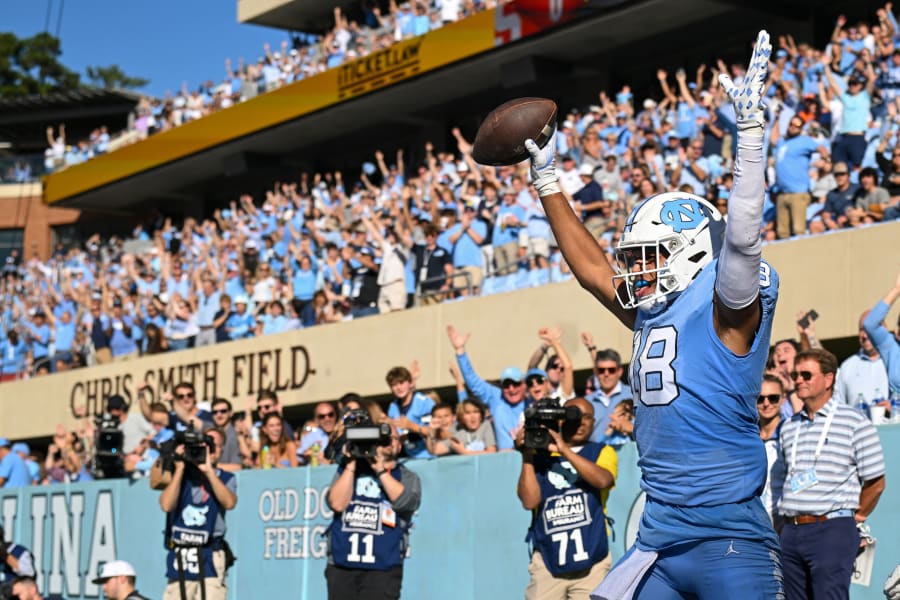 Video: Celebration after UNC football’s win over Duke