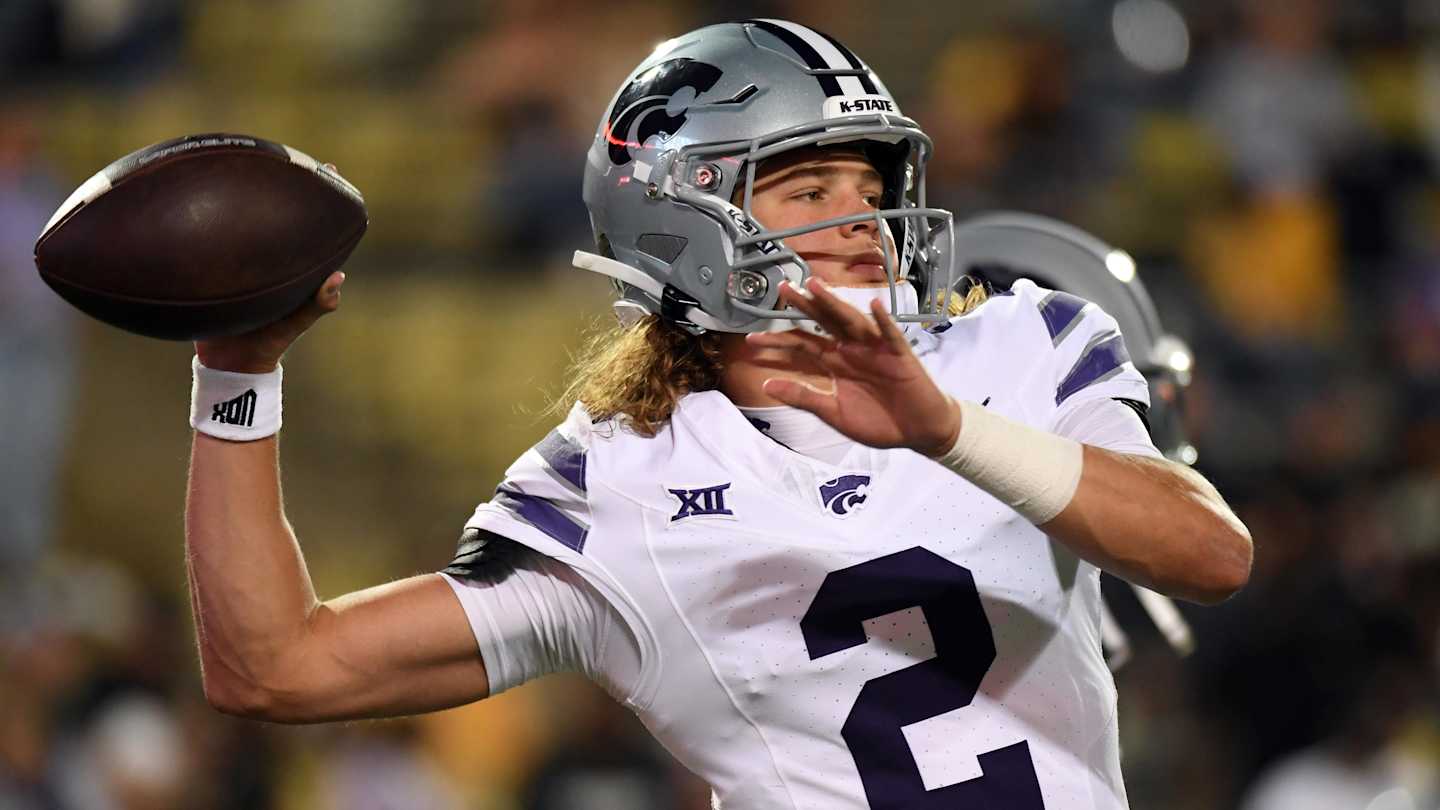 Historical photo of Kansas vs Kansas State football game