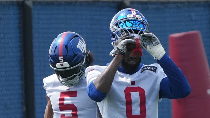 Kayvon Thibodeaux at New York Giants offseason practice