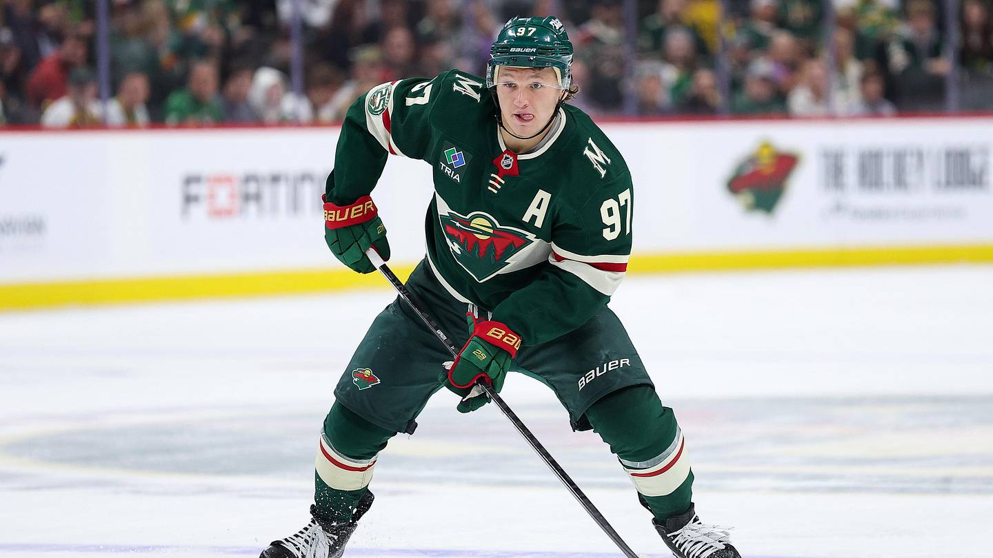 Kirill Kaprizov on the ice for Minnesota Wild