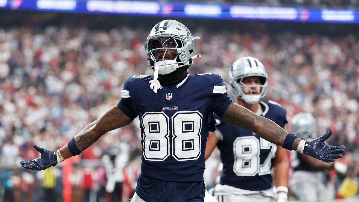 CeeDee Lamb number 88 reacts after scoring against Houston during his 17-catch 189-yard performance