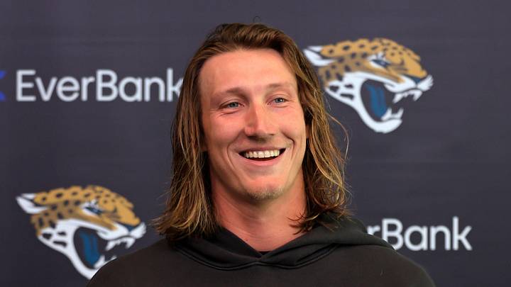 Trevor Lawrence speaking during the Jacksonville Jaguars' 2026 offseason program