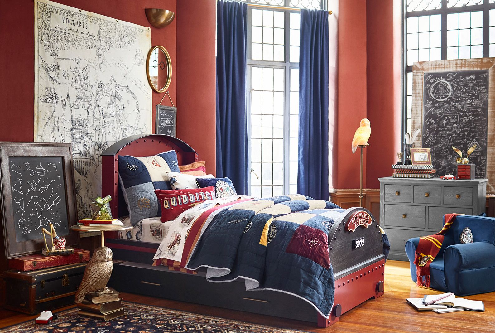 pottery barn train lamp