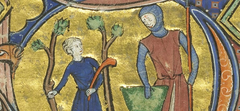 An image from a 13th-century French devotional book called the Wenceslaus Psalter.